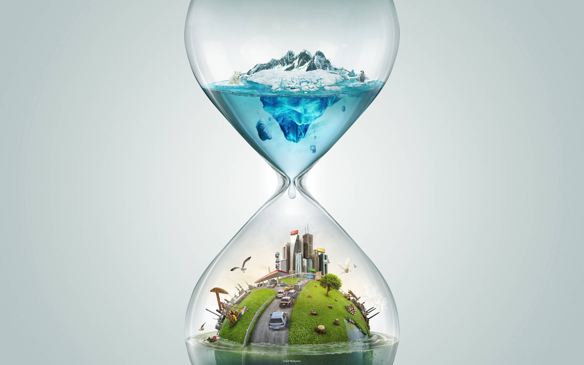 Our Planet's Time - The Earth Day Hourglass Wallpaper