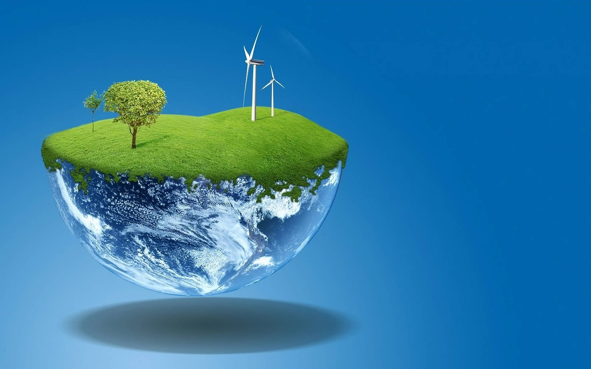 Earth Day Tree Windmill Wallpaper