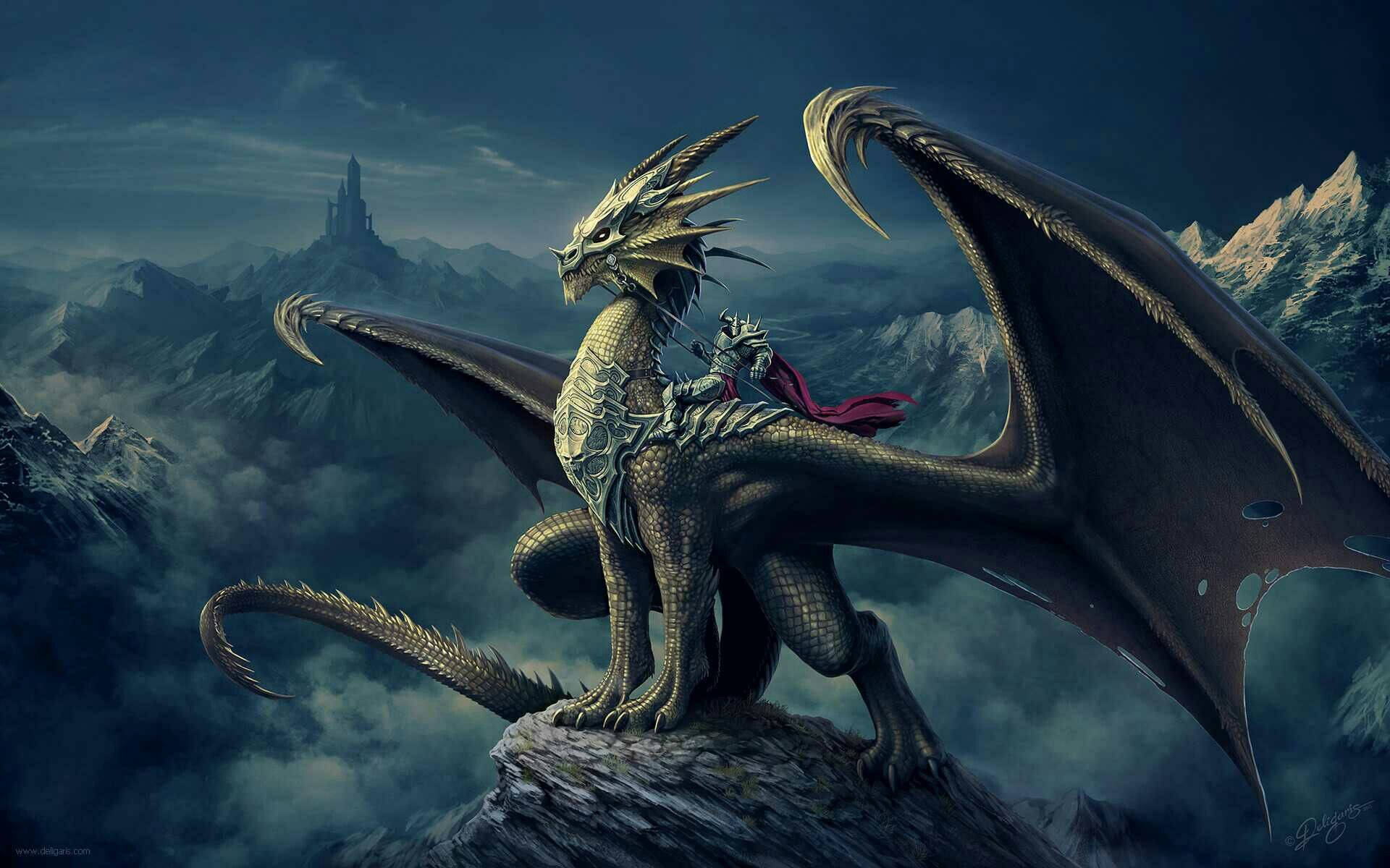 Earth Dragon On A Cliff