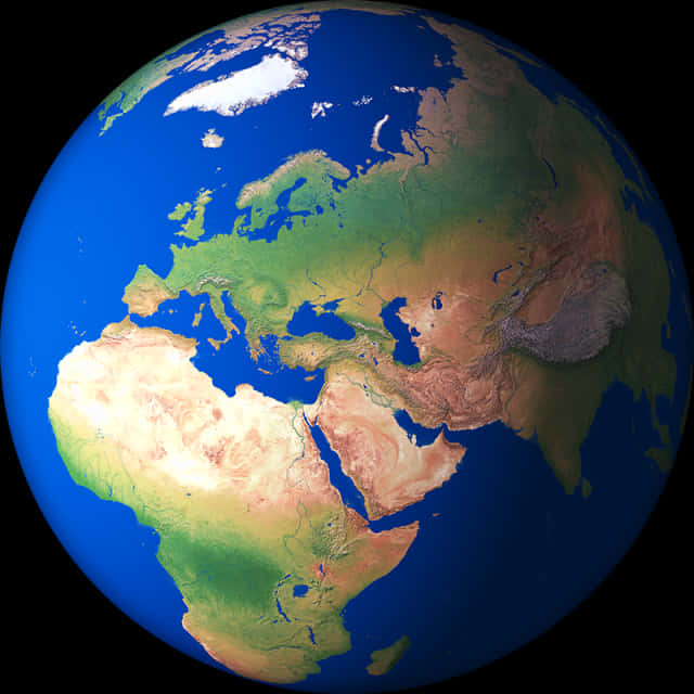 Earth Eastern Hemisphere View PNG