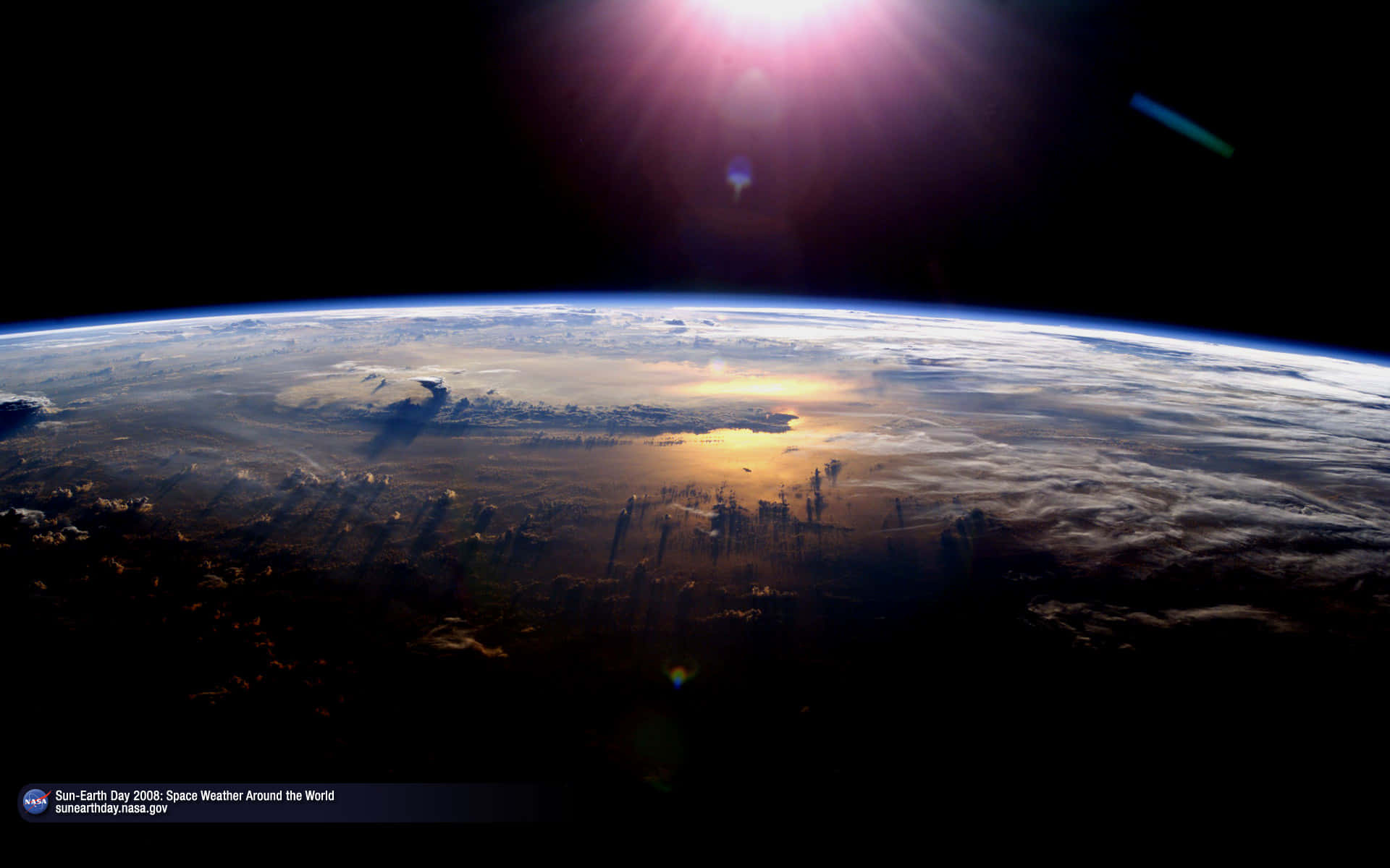 Impresionantevista De La Tierra Desde El Espacio Exterior. Fondo de pantalla