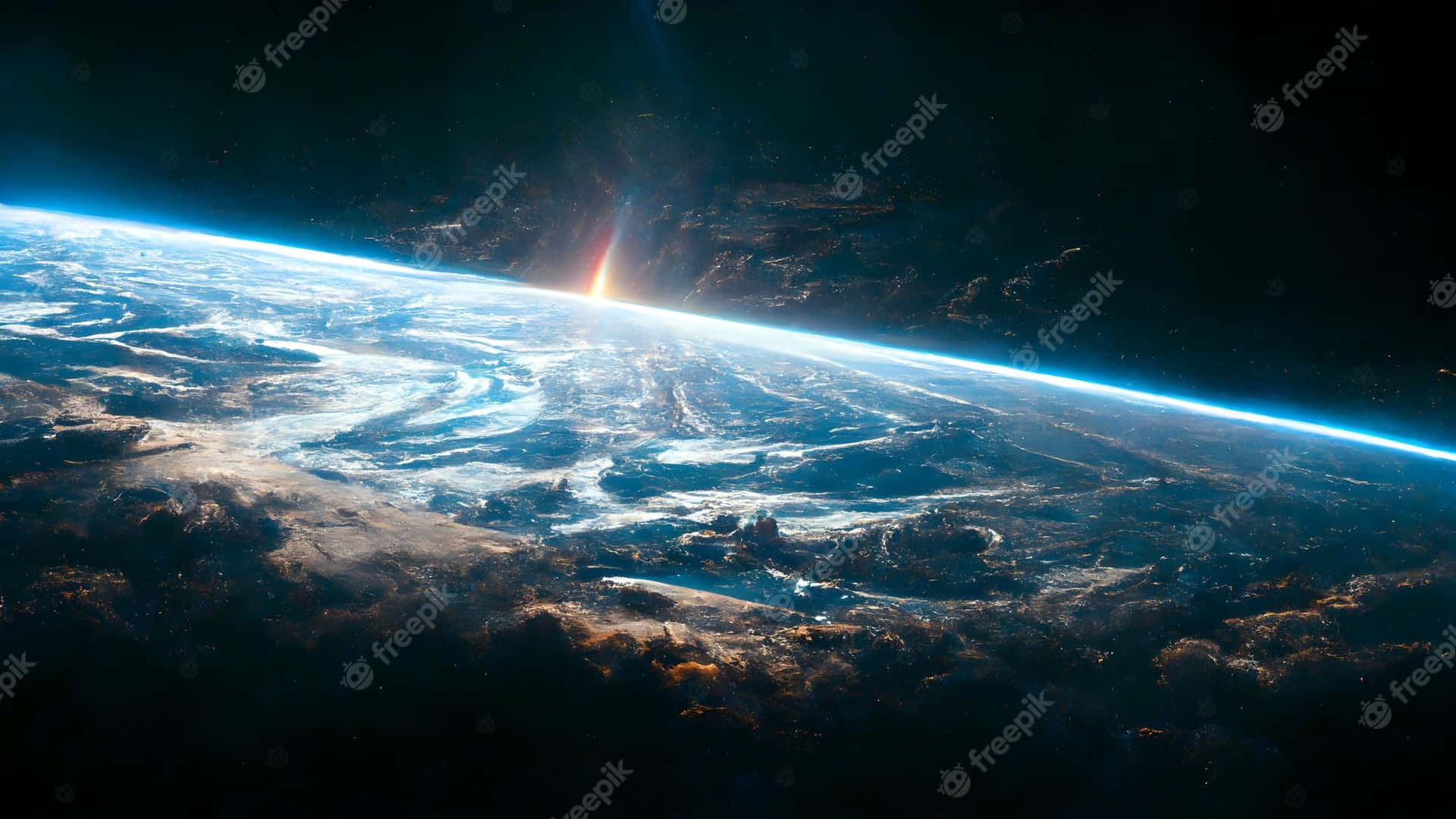 The Earth from the View of Outer Space Wallpaper