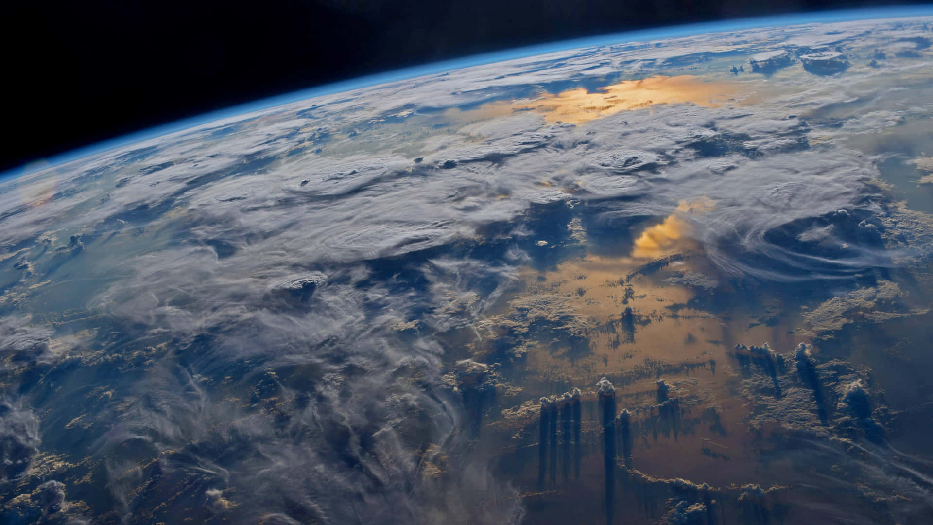 Einatemberaubender Blick Auf Den Planeten Erde Aus Dem Weltraum. Wallpaper