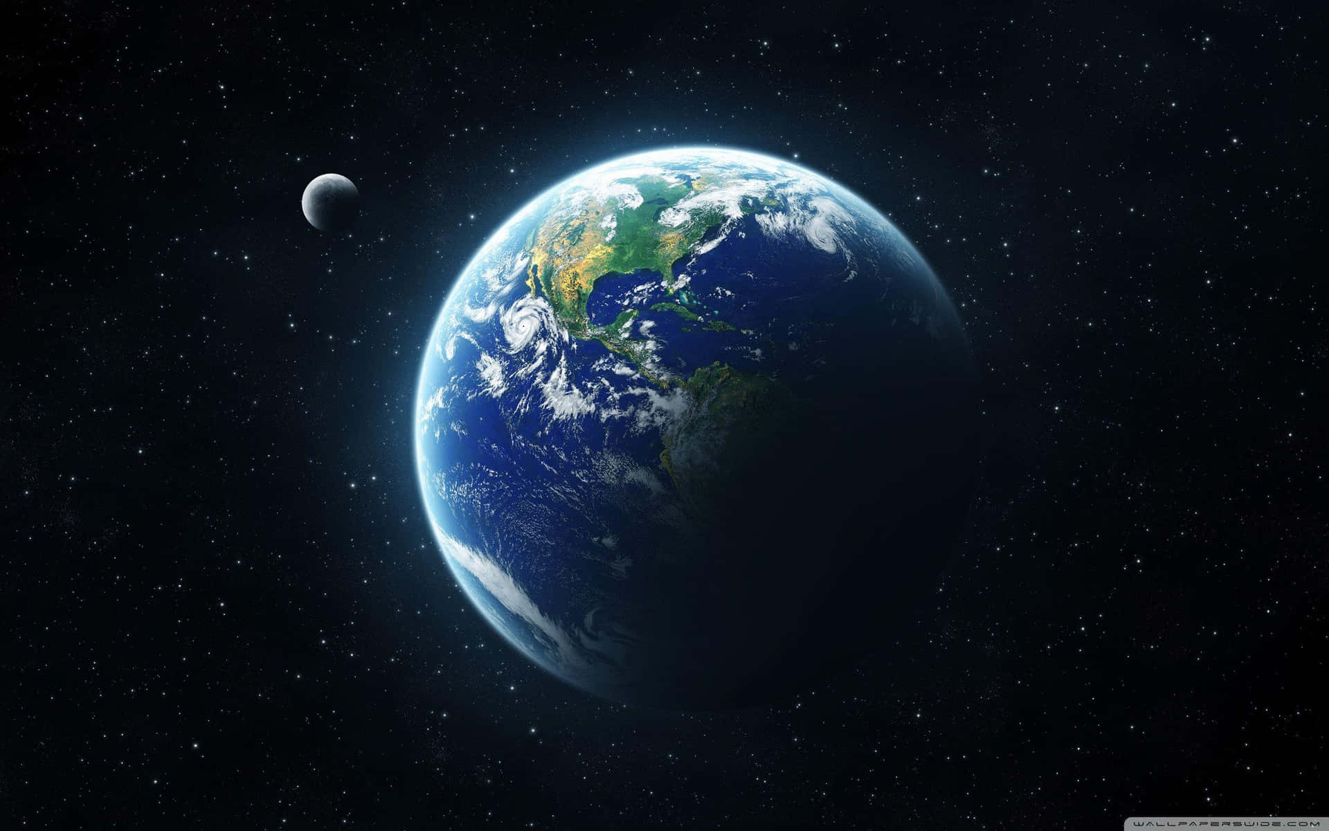Unavista Impresionante De La Tierra Desde El Espacio Exterior Fondo de pantalla