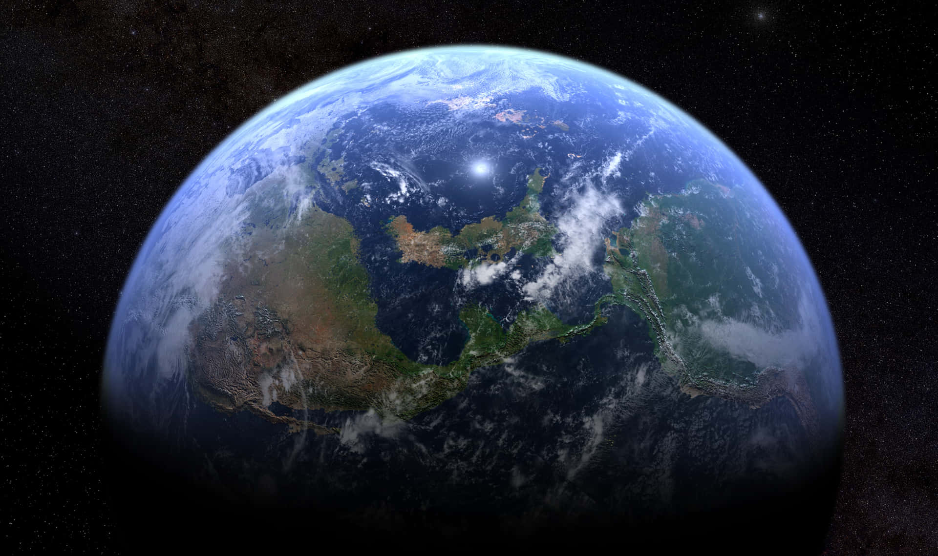 "A View of Earth From Outer Space" Wallpaper