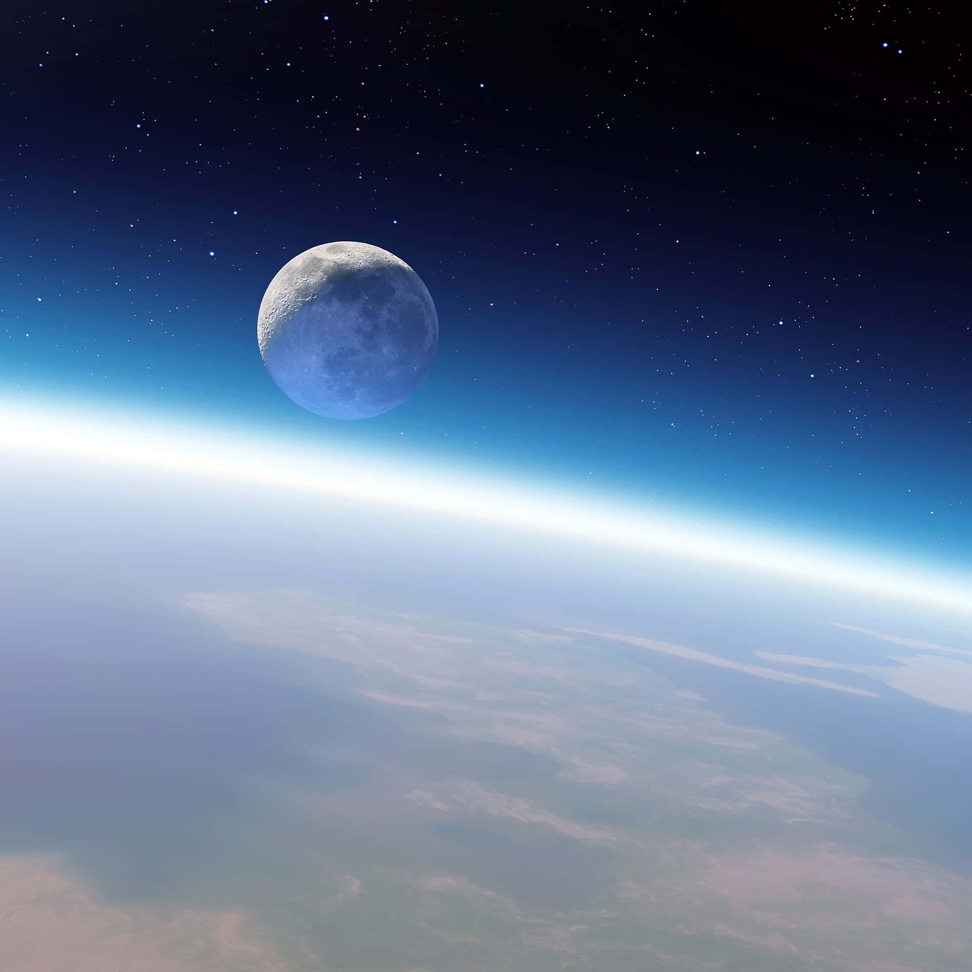 Vistamajestuosa De La Tierra Desde El Espacio Exterior Fondo de pantalla