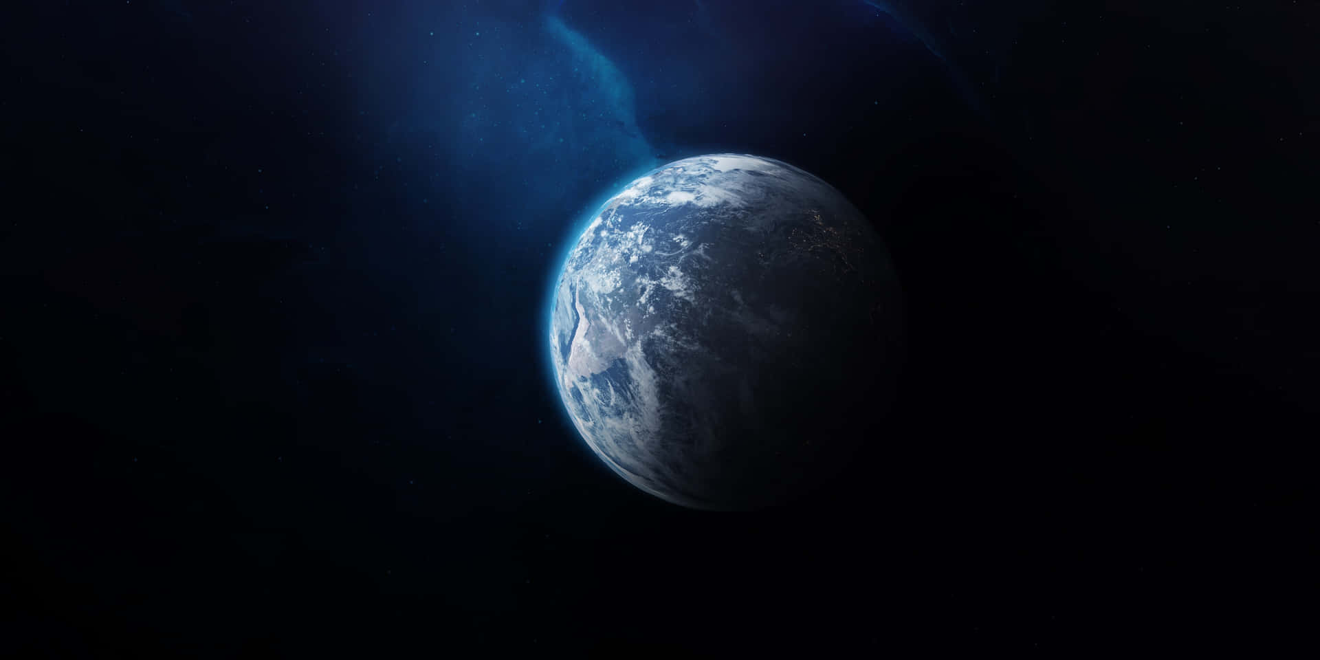 Det Blå Marmorbillede af Jorden fra Ydre Rum Wallpaper