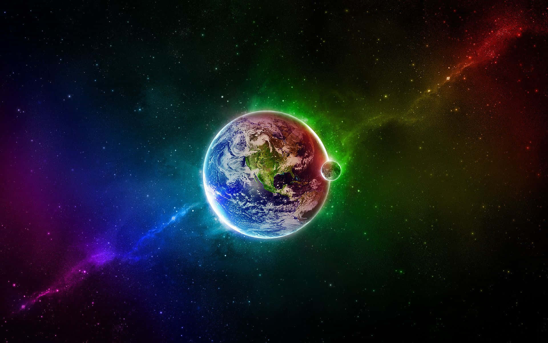 A glimpse of world from outer space Wallpaper