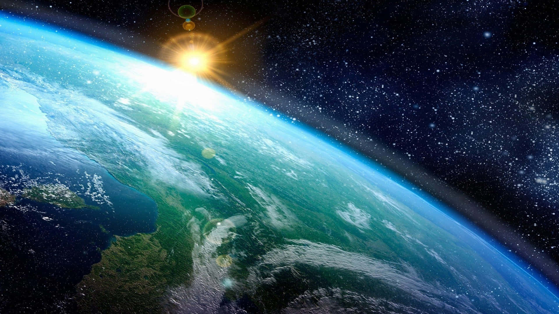 Unavista De La Tierra Desde El Espacio Exterior Fondo de pantalla