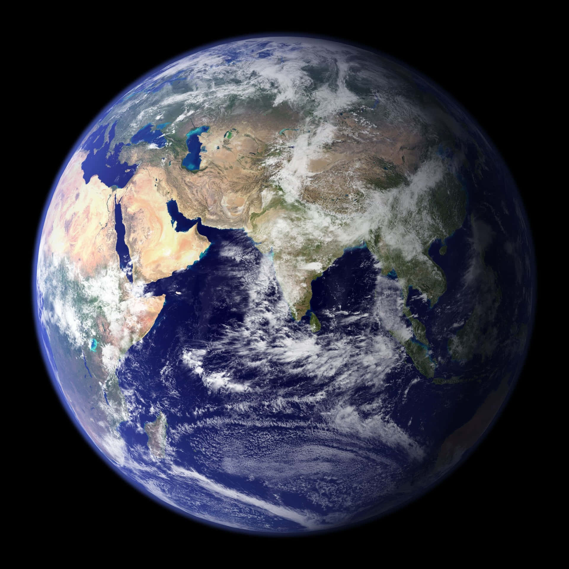 Einebeeindruckende Luftaufnahme Der Erde Aus Dem Weltraum Wallpaper