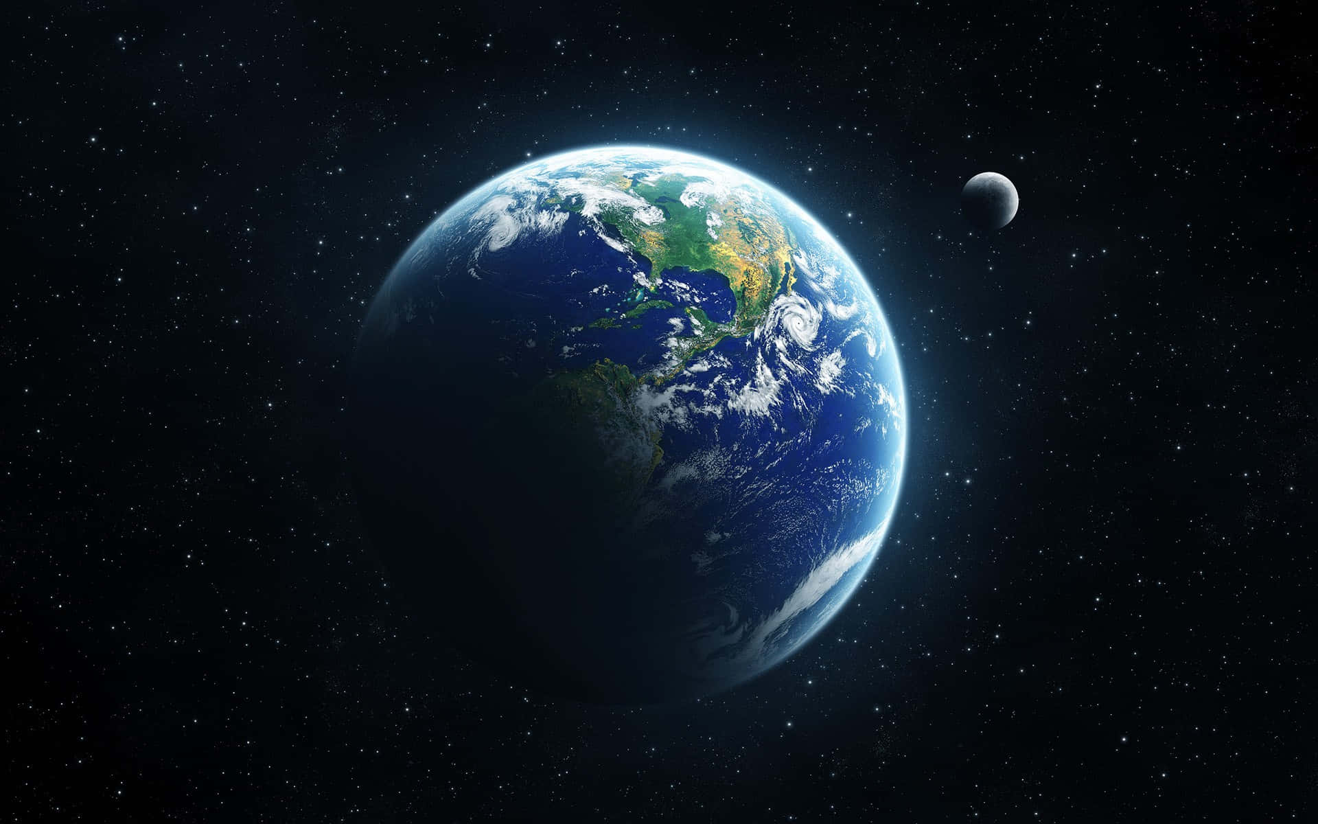 Fantastisk udsigt af Jorden fra Ydrespace Wallpaper