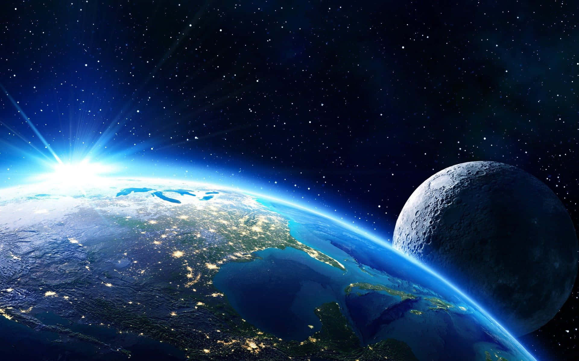 Apreciandola Delicada Belleza De Nuestro Planeta, La Tierra, Desde El Espacio Exterior. Fondo de pantalla