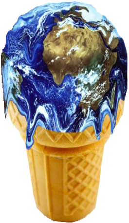 Earth Ice Cream Cone PNG