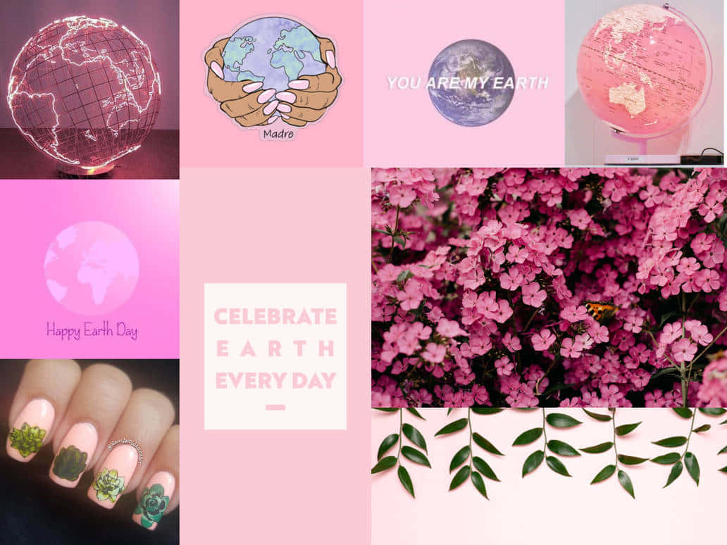 Earth Inspired Aesthetic Collage Wallpaper