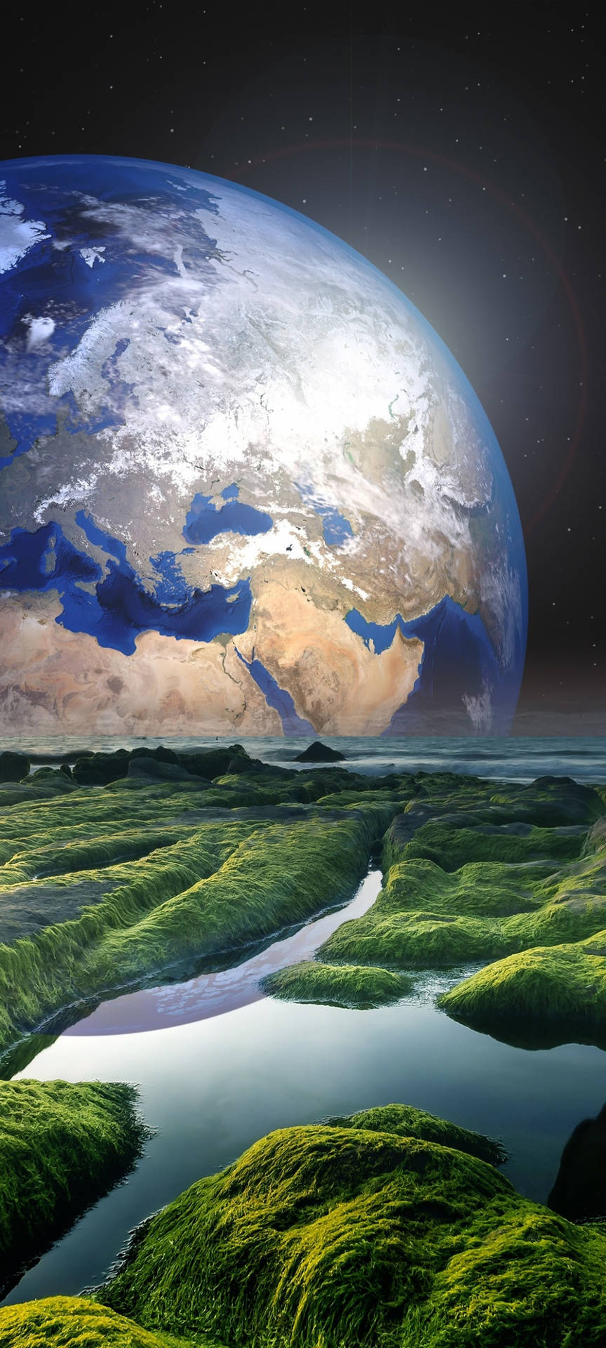 Earth Iphone 6 Green Islands View Wallpaper