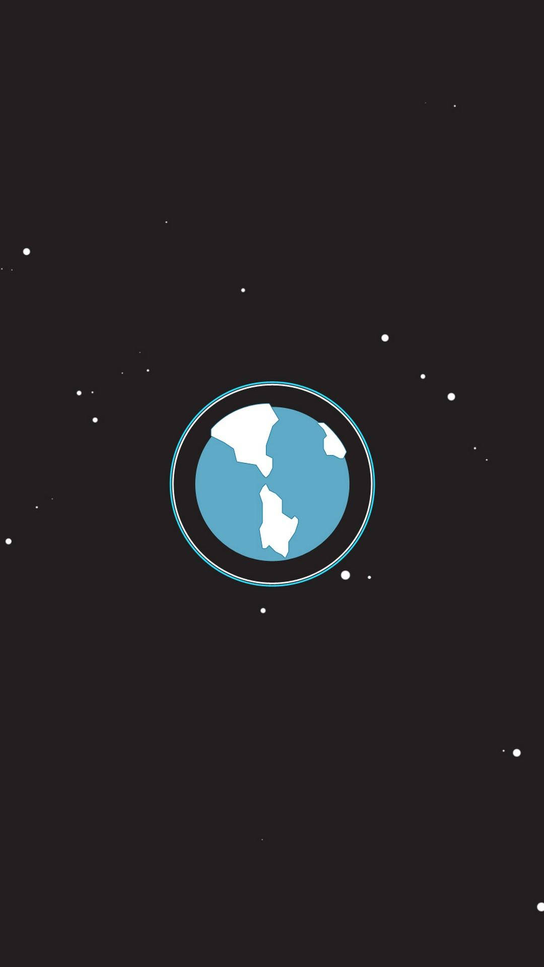 Earth Orbit Minimalistisk Android Wallpaper
