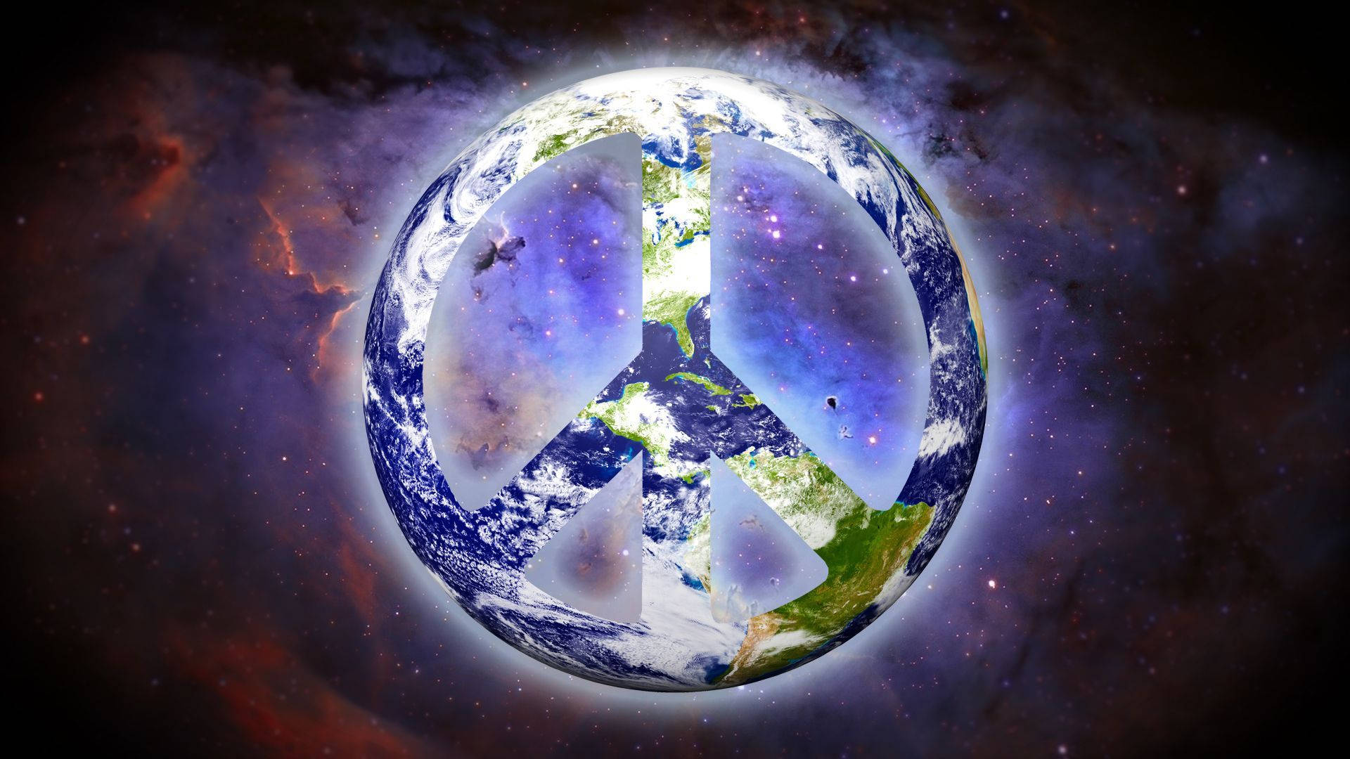 Earth Peace Symbol Background