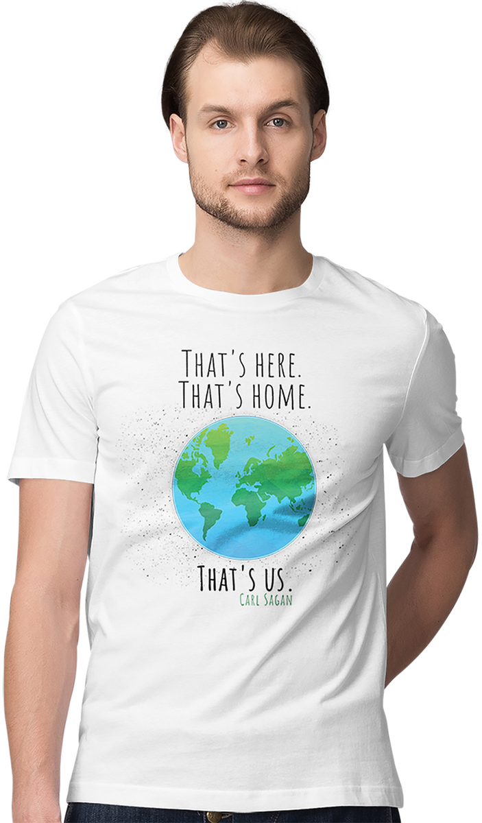 Earth Quote T Shirt Model PNG