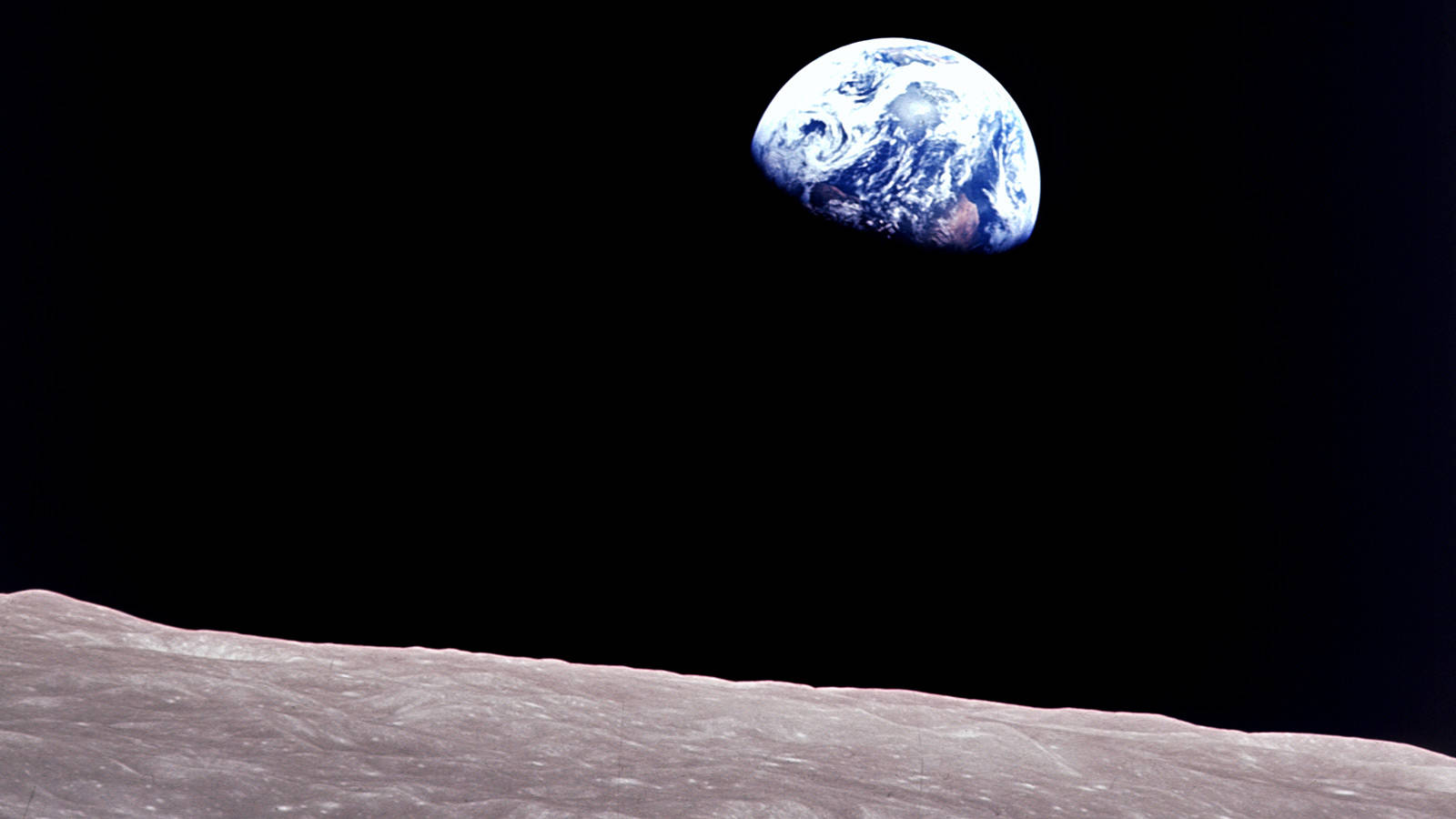 Earth Rise Moon Surface Apollo 8 Wallpaper