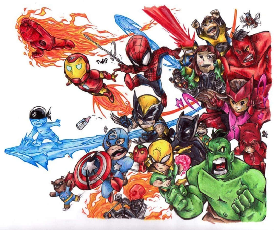 The Earth's Mightiest Heroes Unite Wallpaper