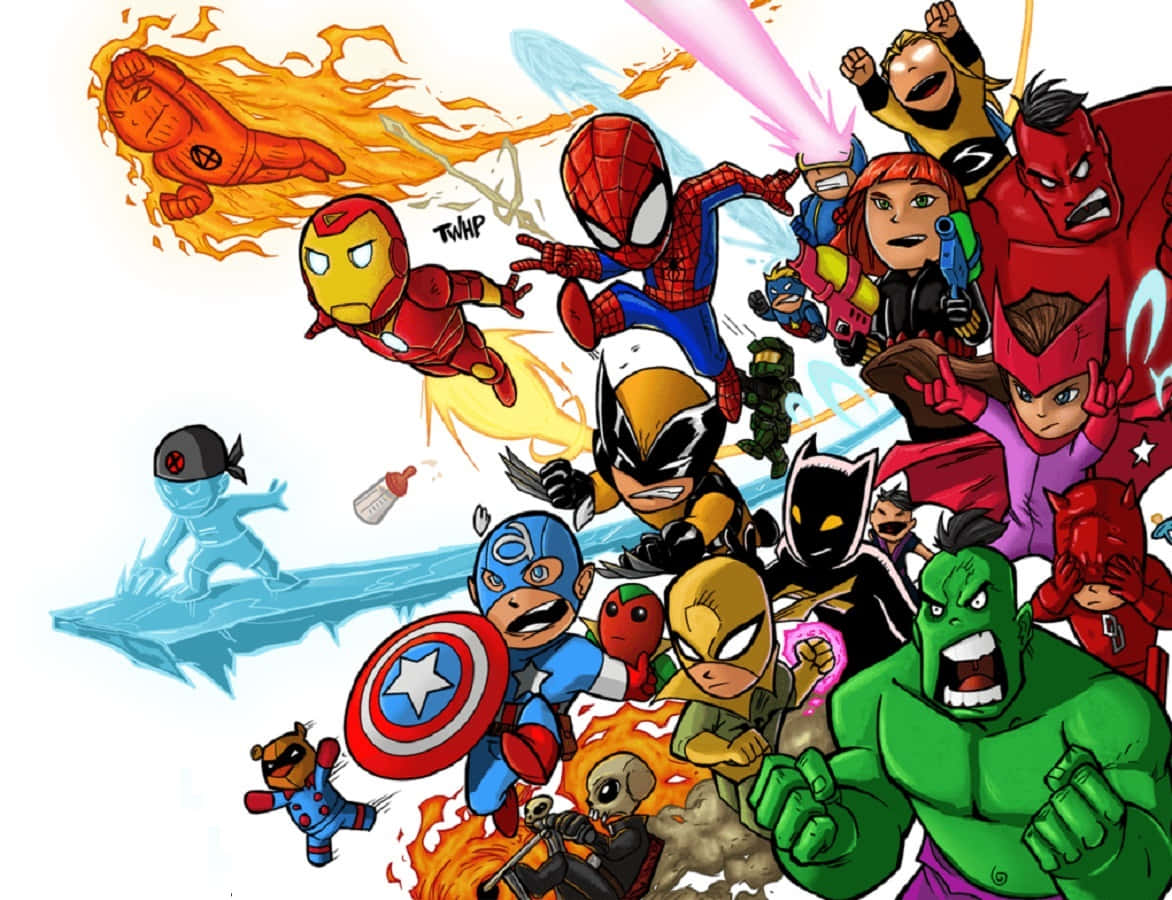 "Together We Are The Earth's Mightiest Heroes" Wallpaper