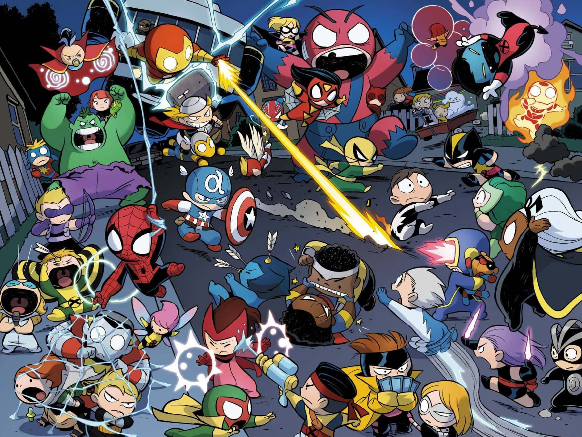 Image  'Earth's Mightiest Heroes United As One' Wallpaper