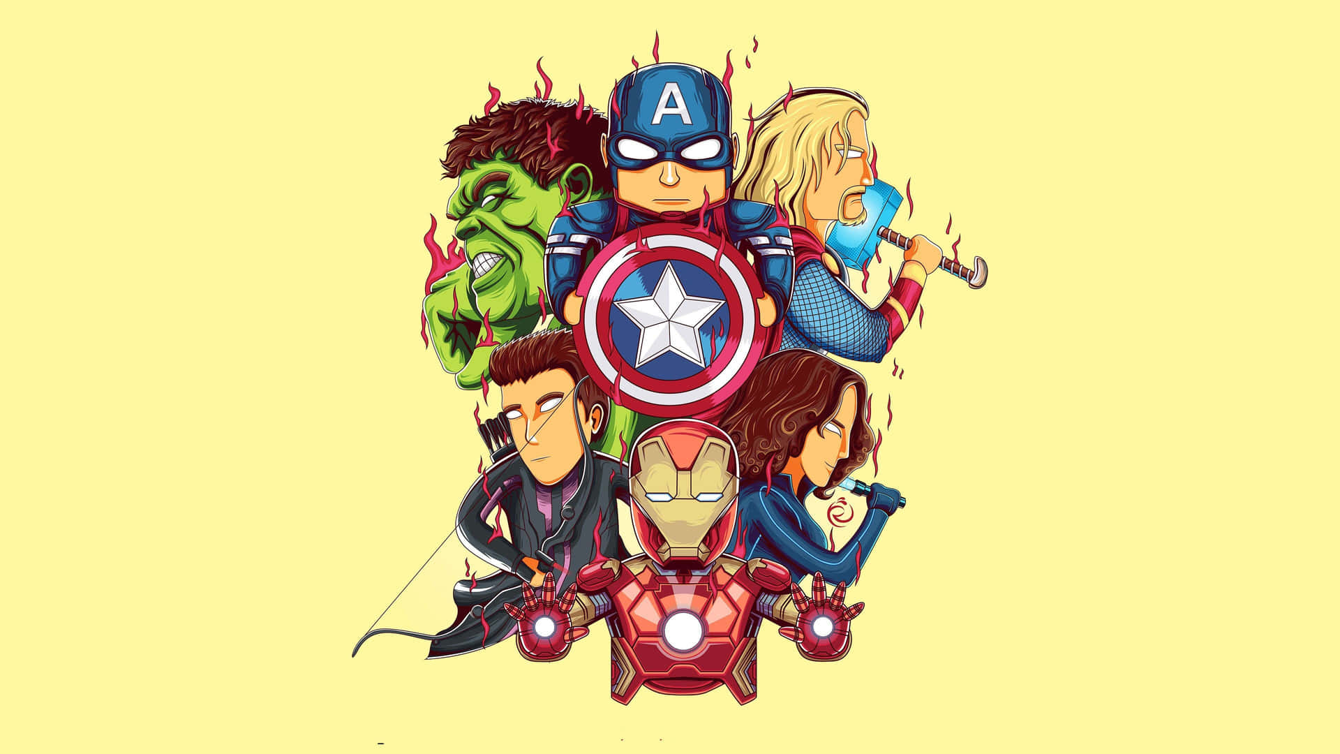 "Assemble the Mightiest Heroes!" Wallpaper