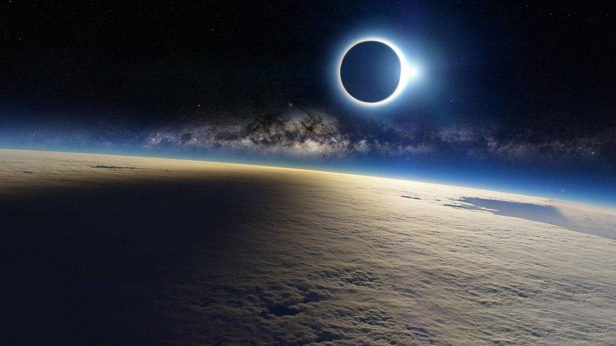 Earth Space Eclipse Uhd Picture