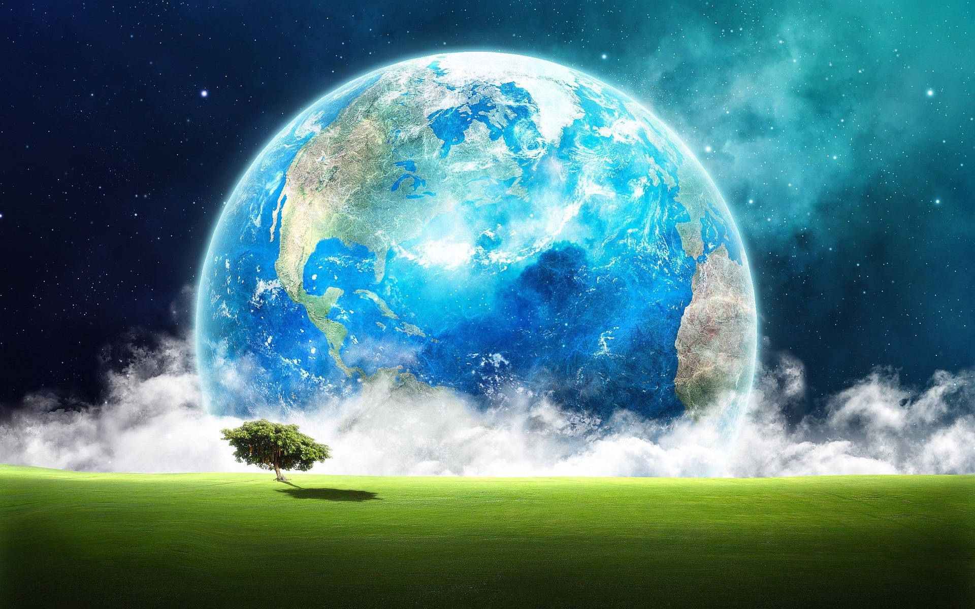 Earth Stunning Background Cover Wallpaper