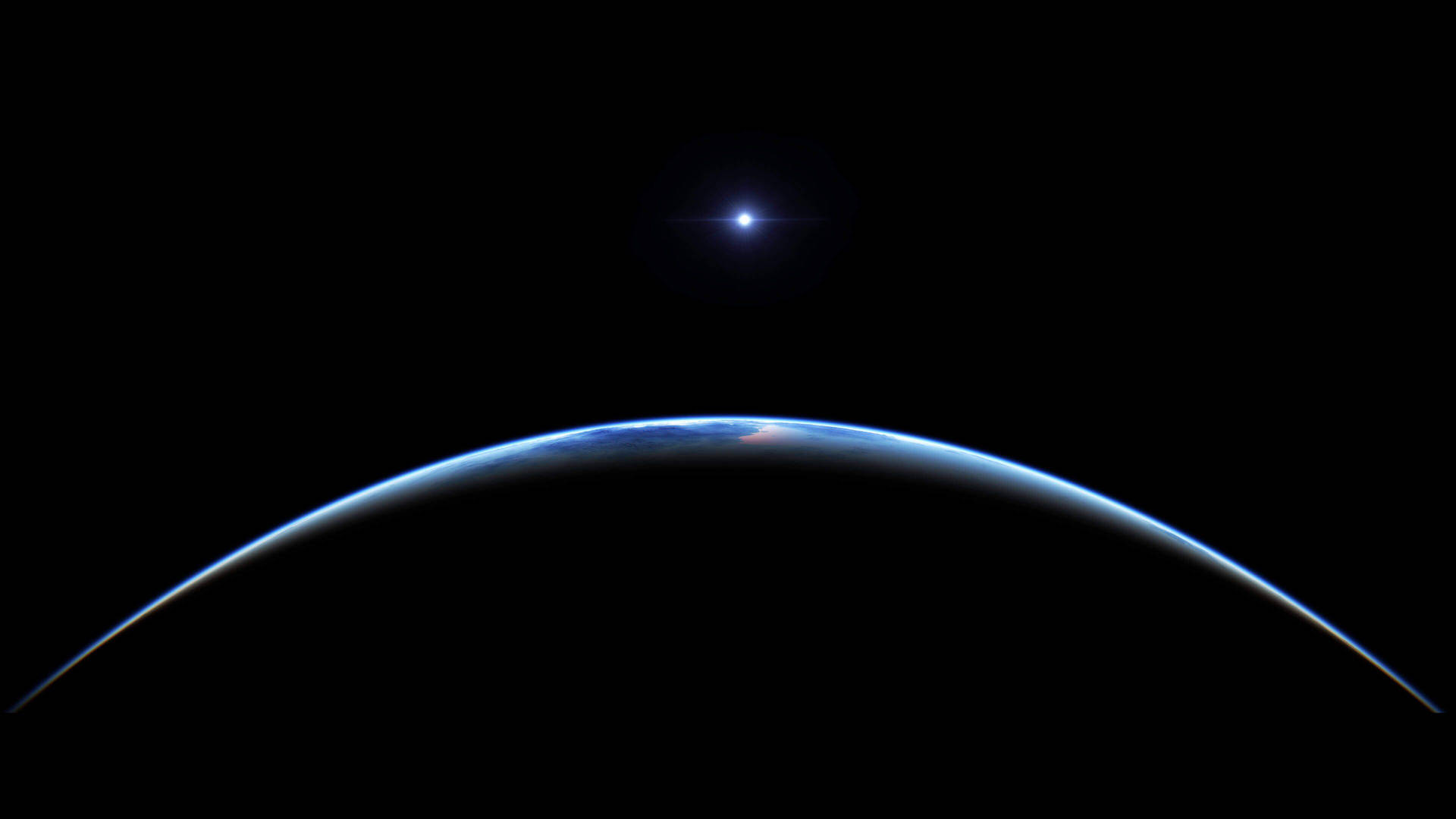 Earth surface 4k space black wallpaper.
