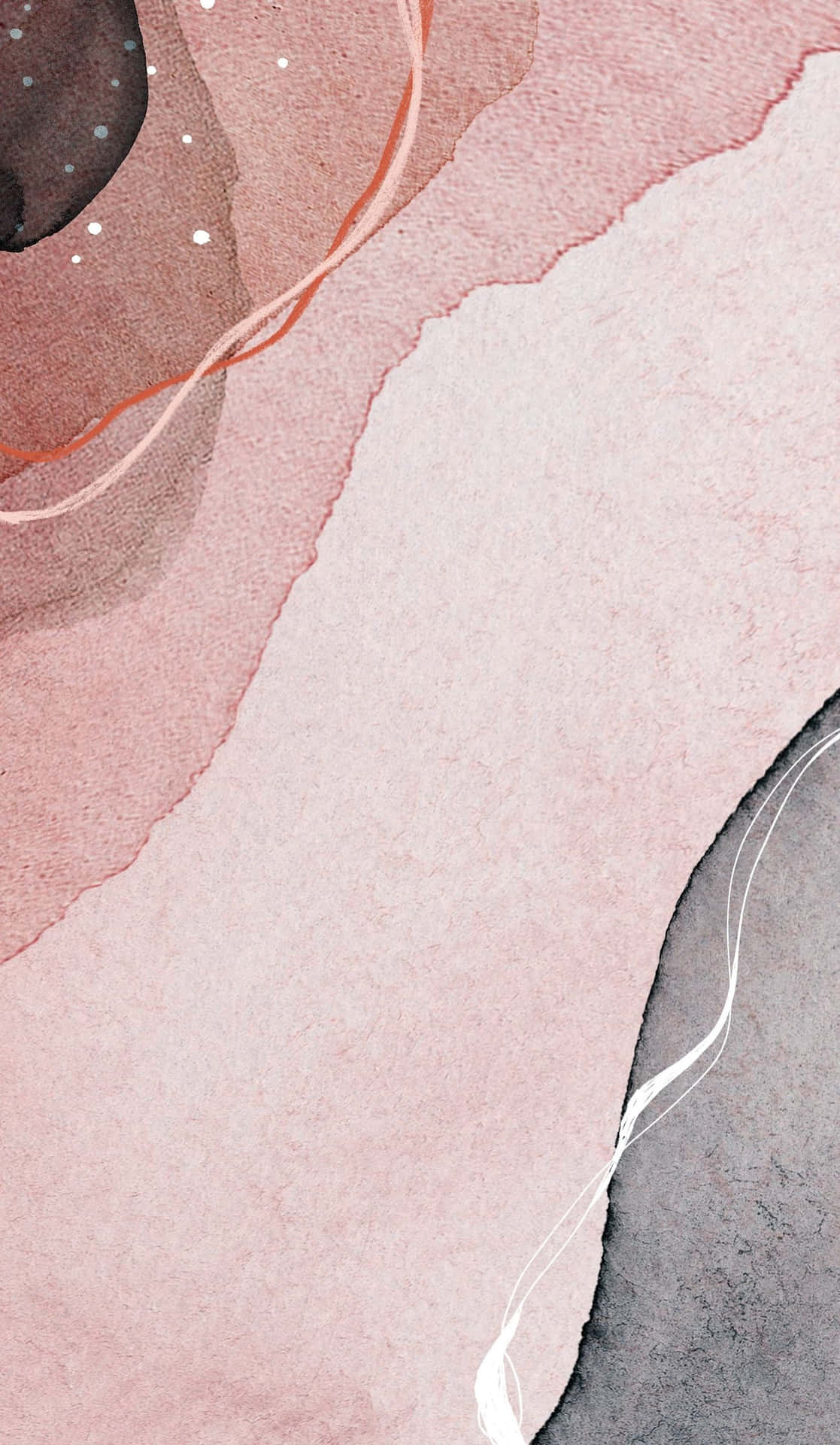 A Watercolor Painting Of A Pink And White Abstract Painting