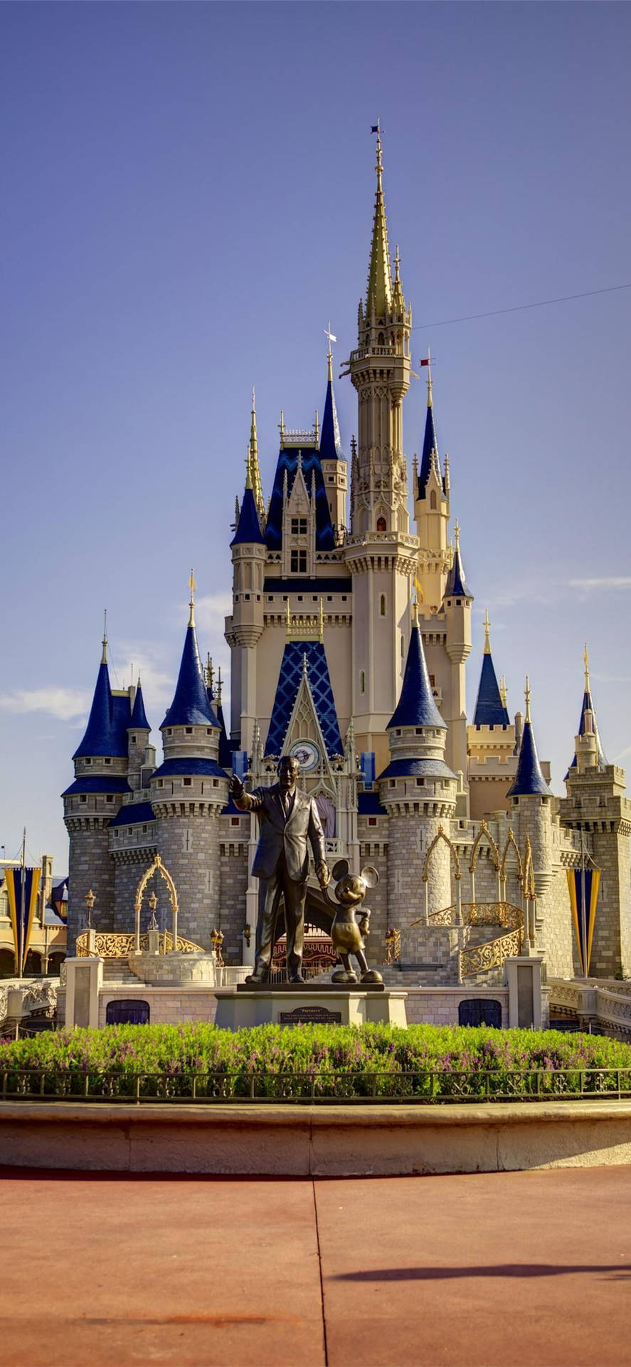 Tela De Fundo Do Castelo Da Disney Com Tons Terrosos Papel de Parede