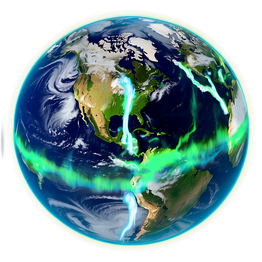 Earth With Aurora Borealis Png 33 PNG