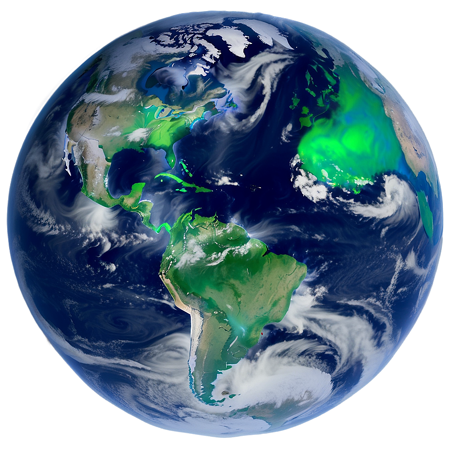 Earth With Aurora Borealis Png Ywd PNG