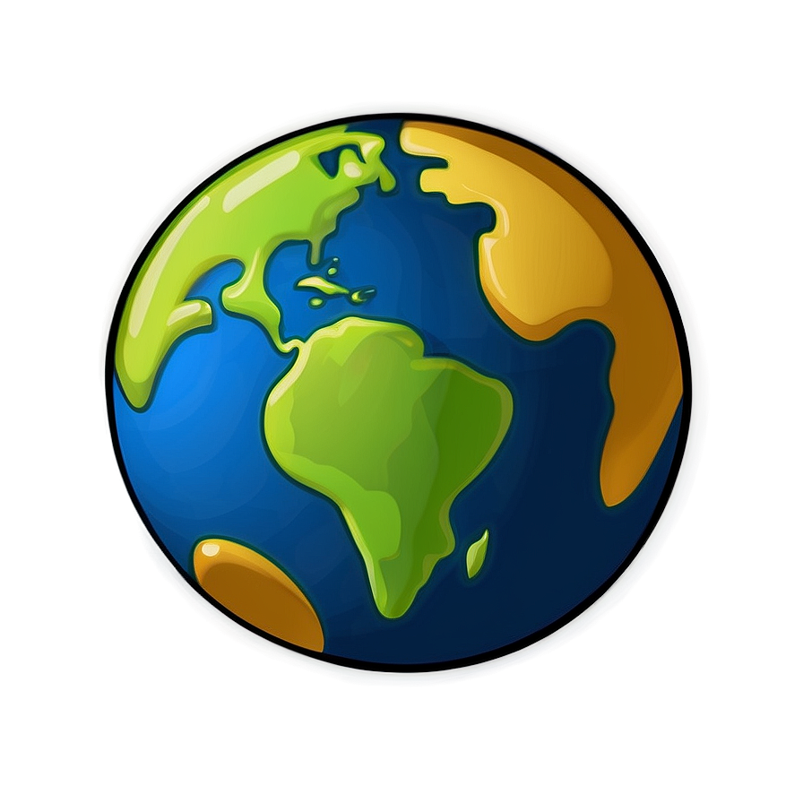 Earth With Flag Cartoon Png 78 PNG