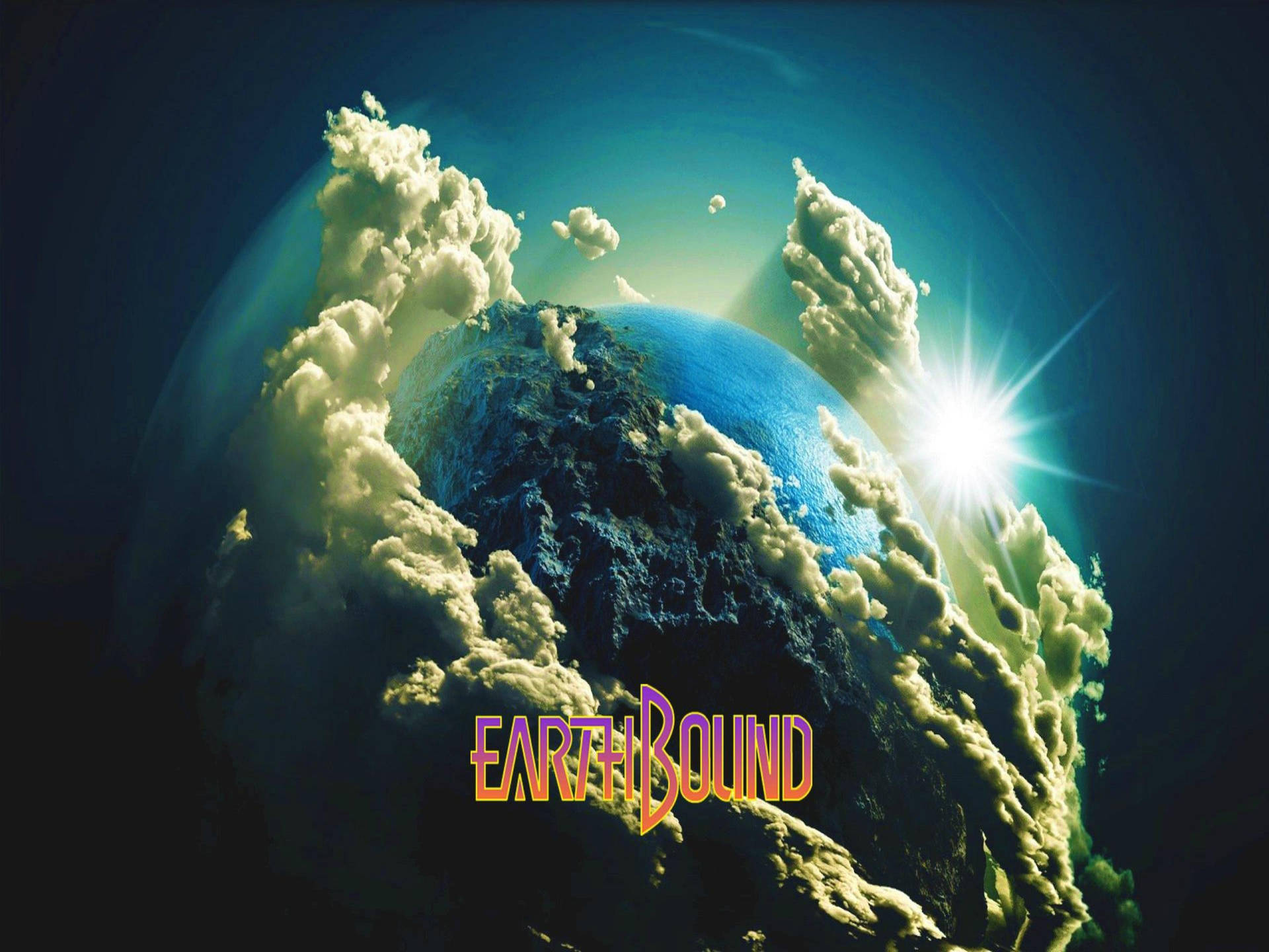 Earthbound 3d Earth Surrounded With Clouds