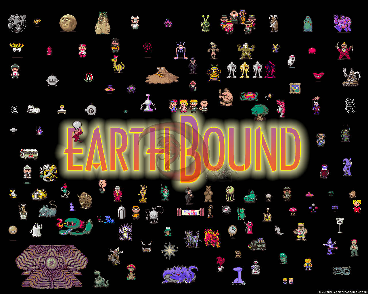 Earthbound Aliens And Humans Poster