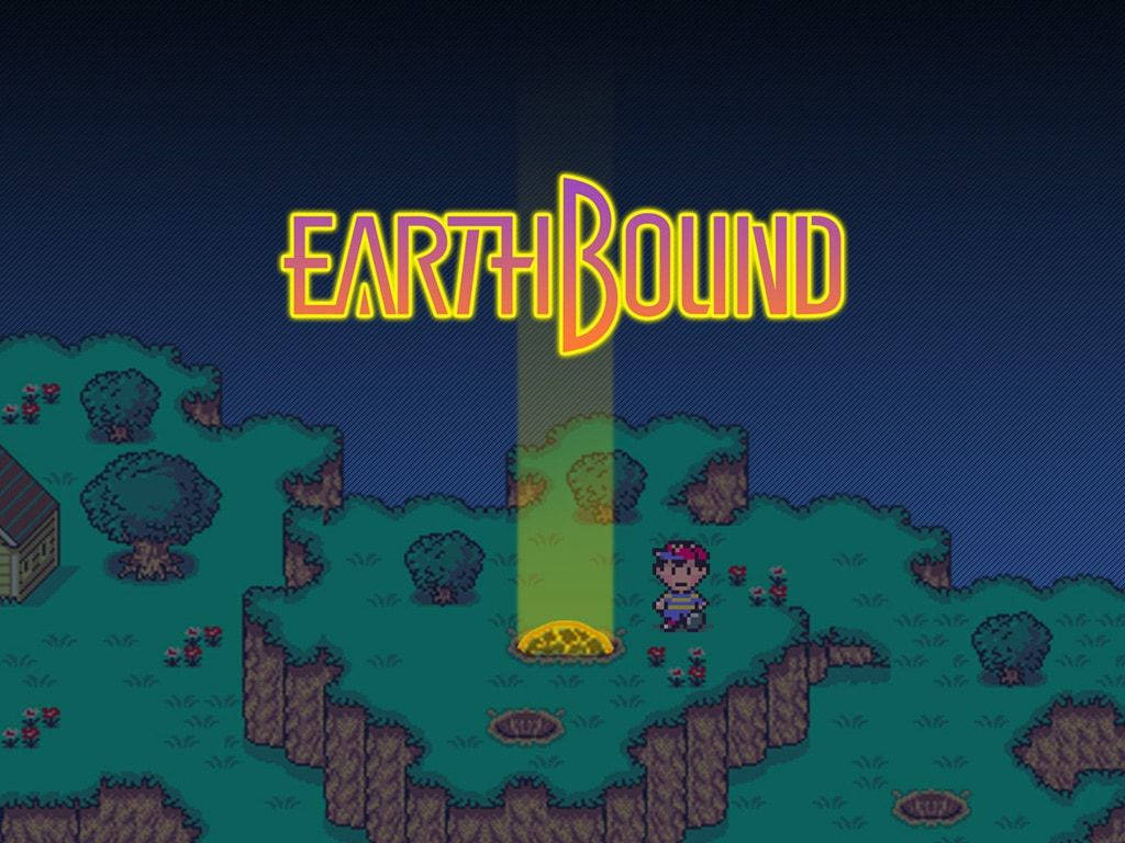 Capture the Moment - A Glowing Comet Lights up a Field in EarthBound Wallpaper