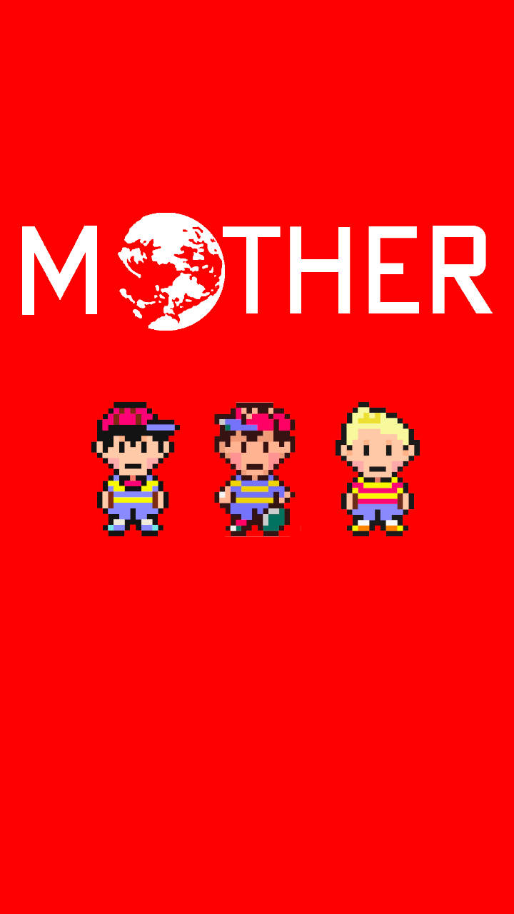 Earthbound Mother Logo In Red