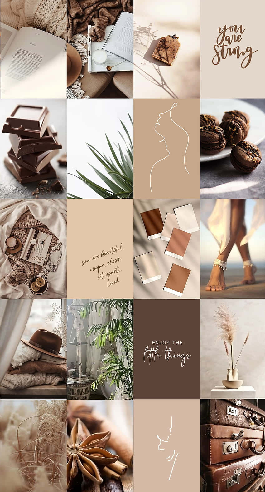Earthy Aesthetic Collage Wallpaper