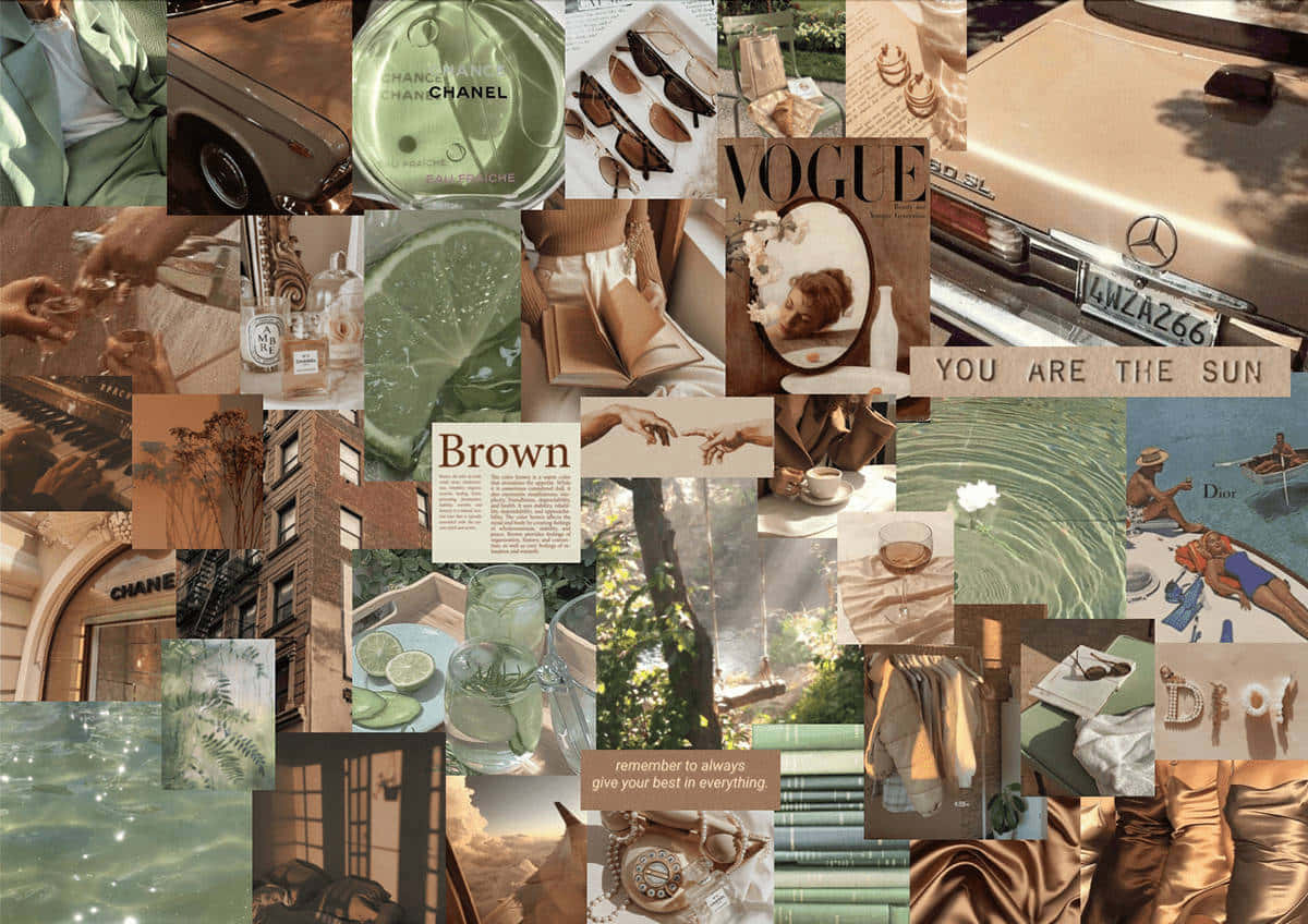 Earthy_ Aesthetic_ Collage Wallpaper