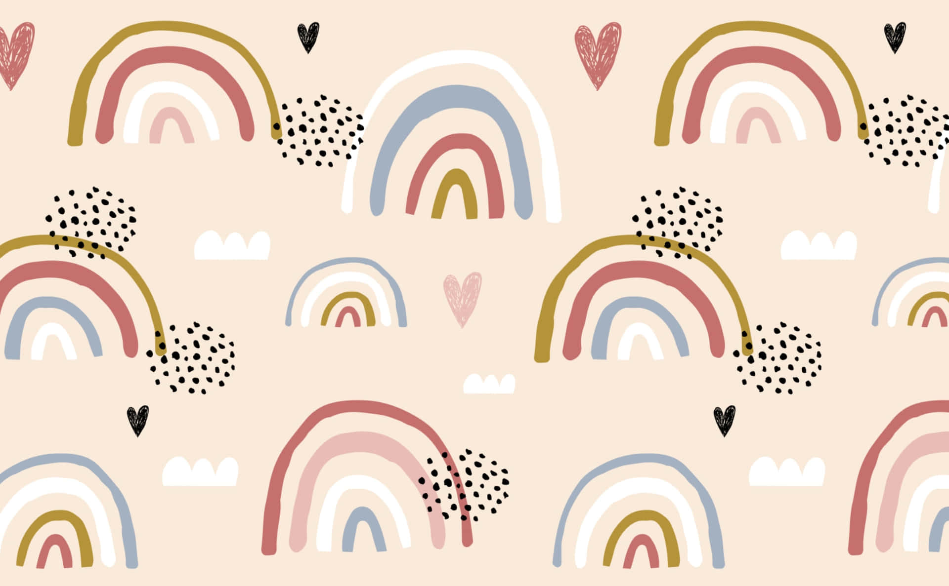 Earthy_ Rainbow_ Pattern_ Background Wallpaper