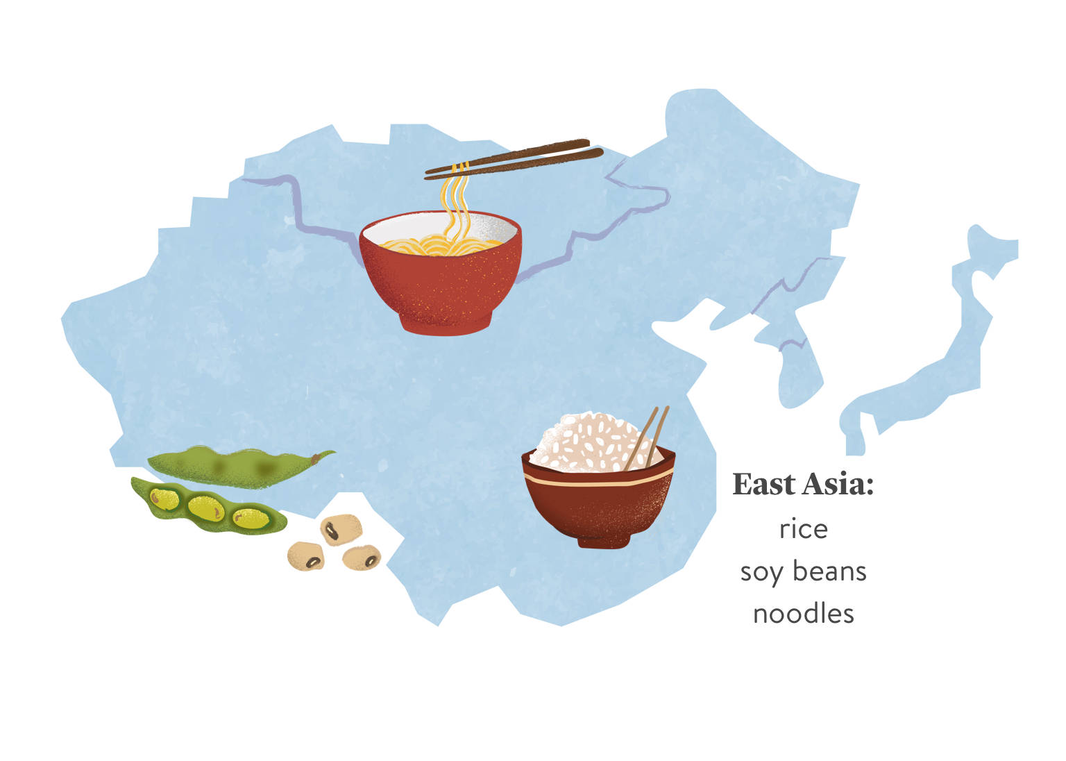 East Asia Soy Bean Rice Noodles Background