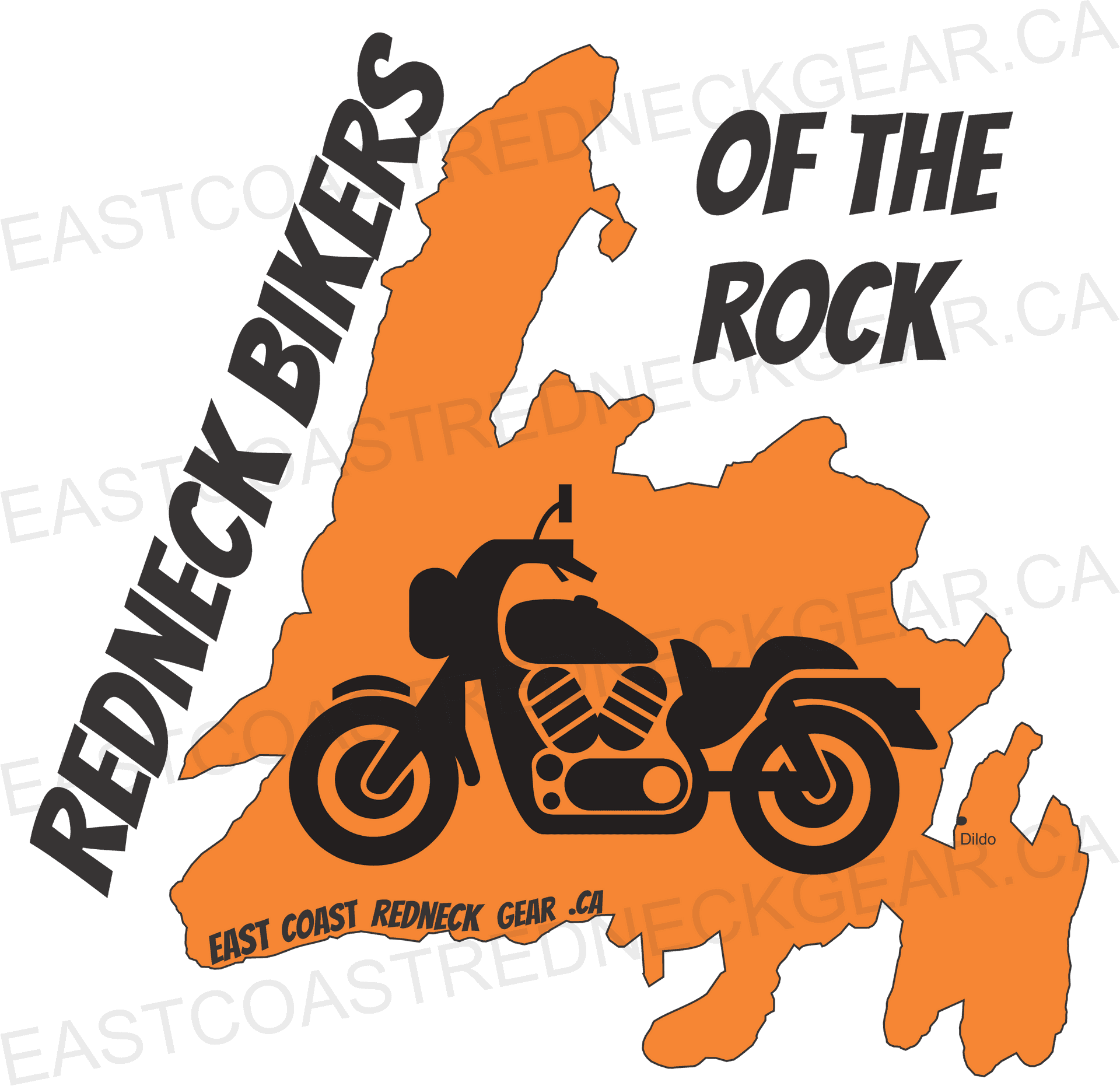 East Coast Redneck Biker Gear Graphic PNG