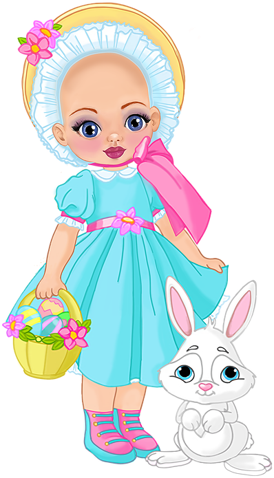 Easter Babyand Bunny PNG