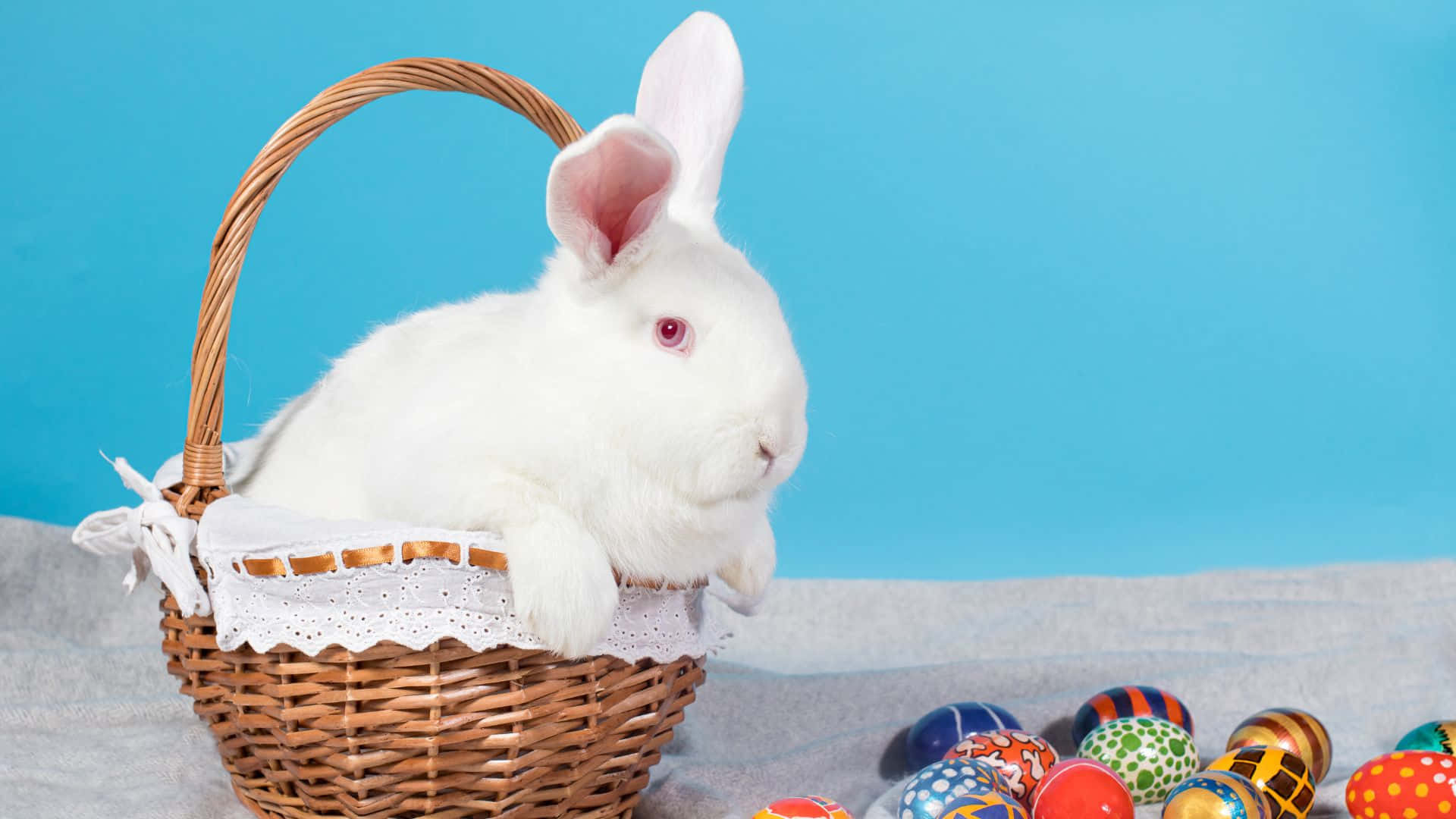 Celebrate Easter with a Colorful Basket of Sweet Treats Wallpaper