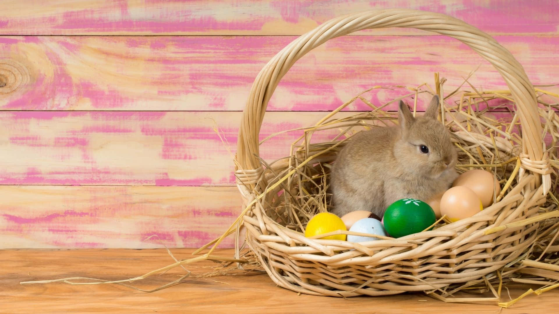 ¡prepáratepara Pasar Un Buen Rato Saltando Con El Conejo De Pascua! Fondo de pantalla