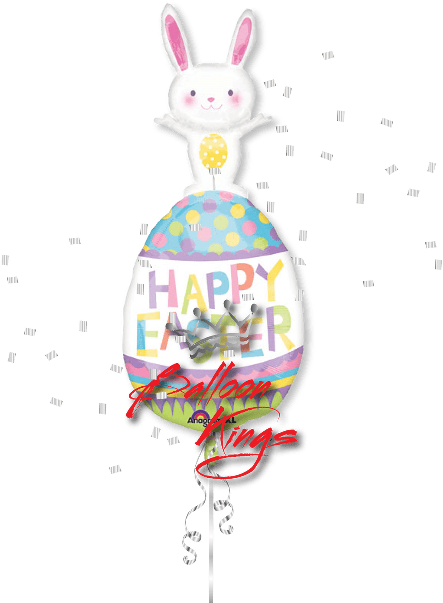 Easter Bunny Balloon Celebration PNG