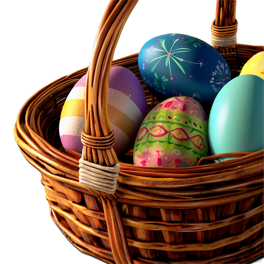 Download Easter Bunny Basket Png Xck | Wallpapers.com