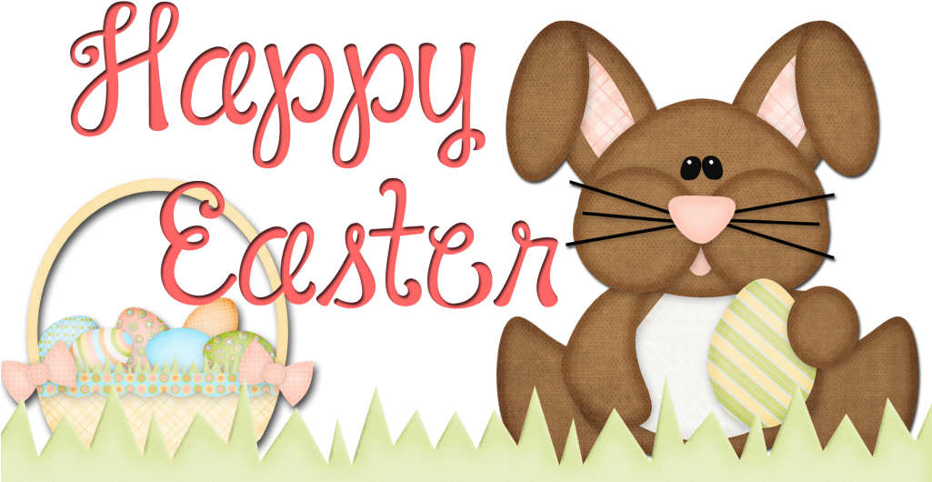 Download Easter Bunny Cartoonwith Eggs | Wallpapers.com